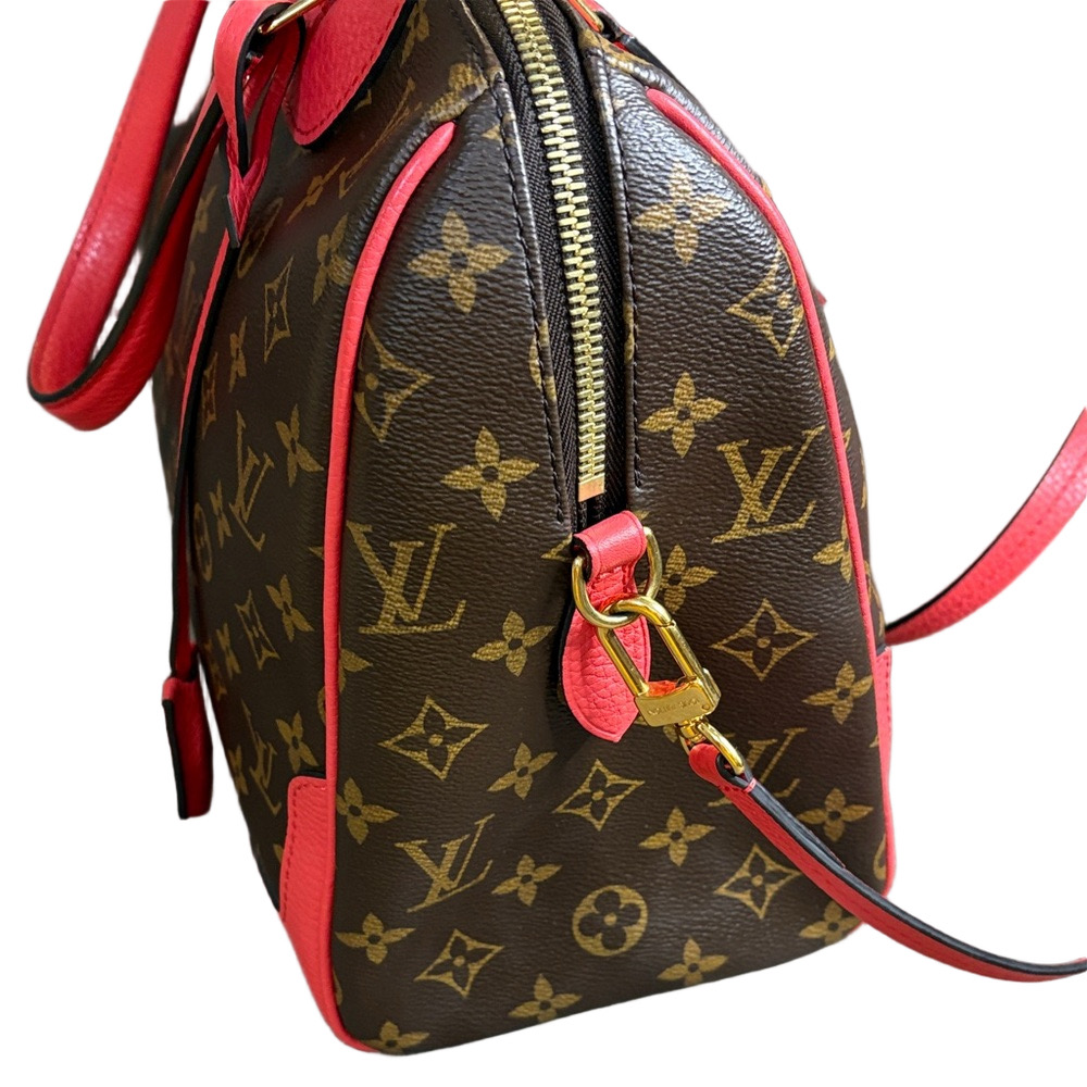 Louis Vuitton Retiro NM Monogram Bright Coral Trim Satchel Bag - Picture 5 of 14